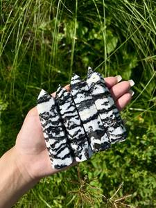 Torre y punto de jaspe de cebra negra, Gema de cebra, Obelisco, piedra Natural, nueva tendencia, venta al por mayor - Product Image 2