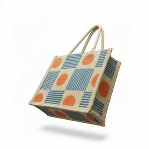 Fruit Design Jute Handbag with Rope Handle Stylish Eco-Friendly <b>Foldable</b> Shopping <b>Bag</b> - Product Image 6