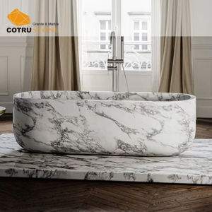 Premium bianco Calacatta in marmo Freestanding vasca da bagno con venature squisite modelli per hotel di lusso <span class=keywords><strong>e</strong></span> <span class=keywords><strong>terme</strong></span> - Product Image 1