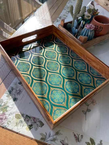 Bandeja de Servir Tradicional de Madera con Estampado Esmaltado |   Diseño Personalizado para Hogar, Cocina, Hotel y Bodas |   OEM/ODM Venta al por Mayor - Product Image 2
