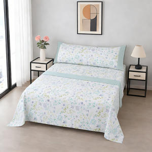 Juego de Sábanas de Algodón/Poliéster con Sábana Ajustable de 30 cm, Incluye Sábana Plana y Funda de Almohada, Categoría de Producto: Juegos de Fundas de Edredón - Product Image 1