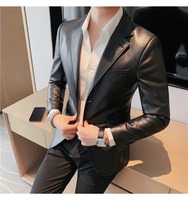 2024 hommes décontracté automne hiver marque vêtements en cuir vestes mâle Slim Fit mode décontracté en cuir vestes homme manteaux S-3XL
