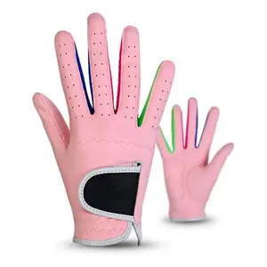 Microfiber Synthetic Right Hand Golf Gloves Kids Youth Junior Toddler Boys Girls Golf Gloves , Extra Value Pack in Pink