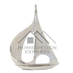 Escultura con forma de barco de aluminio fundido terminado para sala de estar, escultura de figura de barco superventas para decoración del hogar, superventas - Product Image 1
