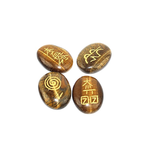 Usui Reiki Cristal de ojo de Tigre con Usui Reiki conjunto de símbolos piedra Natural curación Usui cristal Reiki piedra preciosa al por mayor - Product Image 4