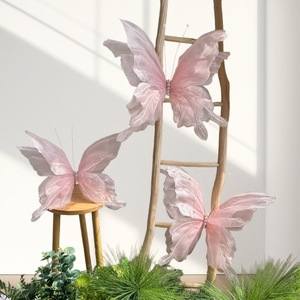 LANJO Extra Large Tulle Butterfly Backdrop Decoration Lightweight Sheer Organza Wall Hanging For Outdoor Garden Wedding Theme - Product Image 4