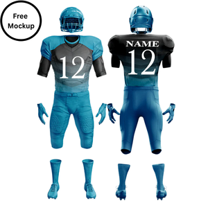 Uniforme personnalisé de football américain Ensemble maillot et pantalon respirants Uniforme de football sublimé pour équipes et entraînement - Product Image 1