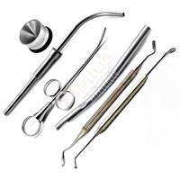 Alat Pengaduk Amalgam Manual dari Baja Anti Karat Premium, Wadah Sendok Suntik Cangkok Tulang Gigi, Instrumen yang Dapat Digunakan Kembali