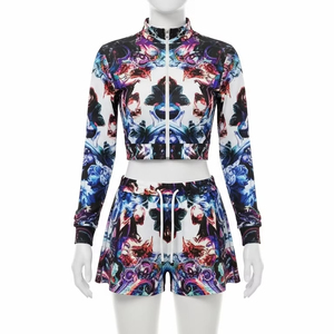 ชุดเสื้อผ้าสำหรับการแสดงบนเวทีพิมพ์ดิจิตอลสำหรับผู้ใหญ่ชุดเต้นโพลีเอสเตอร์น้ำหนักเบาระบายอากาศได้สำหรับกิจกรรมงานเทศกาล - Product Image 2