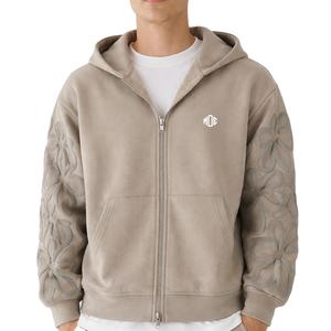 Sudaderas con Capucha Extra Grandes Personalizadas para Hombre con Diseño de Estampado en Relieve, Logotipo Personalizado, Sudaderas de Forro Polar Estilo Urbano, Venta al Por Mayor OEM - Product Image 1