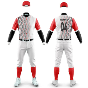 Vente en gros 100% polyester ensemble de vêtements de sport de baseball et softball pour hommes t-shirt à séchage rapide pantalons souples respirants à boutons complets logo personnalisé - Product Image 6