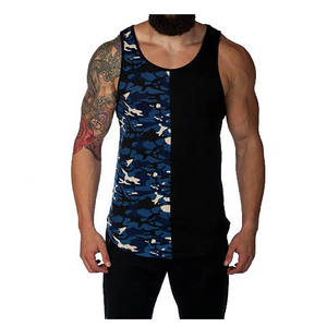 Wholesale Cotton <b>Black</b> White <b>Tank</b> <b>Top</b> Sleeveless Fitness Sportswear Custom Logo <b>Men</b> Singlet <b>Tank</b> <b>Tops</b> - Product Image 1