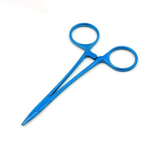 High Quality Crile Needle <b>Holder</b> Blue Titanium Coated Fine <b>Control</b> Smooth Handling Surgical Forceps - Product Image 1