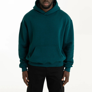 Sweat-shirts à capuche pour hommes en coton 100% de haute qualité, poids lourd 350 g/m², respirants, avec logo personnalisé, design noir pour l'hiver - Product Image 1