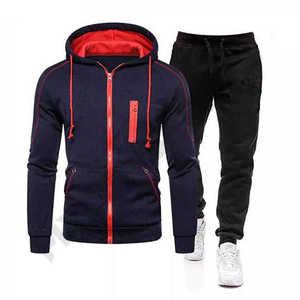 OEM High Quality Winter Windproof Polyester Zip Hoodies Sweatpants Custom <b>Track</b> <b>Suits</b> for Unisex Adults Plus Sizes XXL XL - Product Image 1