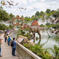 Projets clés en main de parcs de dinosaures animatroniques : Scène personnalisée de nidification de famille de Triceratops animatroniques pour les zoos