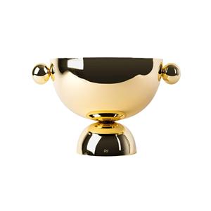 ตู้แช่ไวน์ทรงกลมเคลือบทองทำจากโลหะชามแชมเปญพร้อมฐานสำหรับใช้ในโรงแรมและบาร์ - Product Image 2