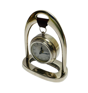 Horloge de table de bureau en nickel brillant antique nautique horloge décorative de bureau. par calvin artisanat - Product Image 3