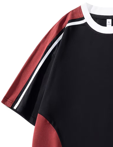 Camiseta de algodón puro para hombre, camiseta de manga corta de talla grande, holgada, estilo de hombro caído, transpirable - Product Image 5