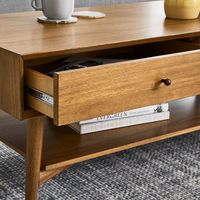 Table basse de style mid-century, cadre en bois, design moderne exclusif, style scandinave, meubles pour la maison, l'hôtel, le bureau, le salon