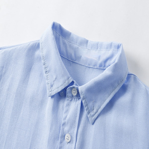 เสื้อเชิ้ตผู้ชายทรงเข้ารูป สไตล์ลำลอง ติดกระดุม ผ้าอ็อกซ์ฟอร์ด 58% คอตตอน 38% โพลีเอสเตอร์ 4% อีลาสเทน สีขาว/ดำ แขนยาว ไซส์ 3XL ทรงสมาร์ท - Product Image 4