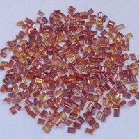Saphir naturel rouge, orange, jaune de 2 mm et 4 mm, taille baguette émeraude, pierres précieuses en vrac de qualité AAA, certifiées IGI, vente en gros