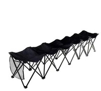 Chaise de pique-nique pliante en acier, modèle Moon Chair, avec dossier ventilé, turquoise, pour 6 personnes, mobilier d'extérieur pour parc et plage