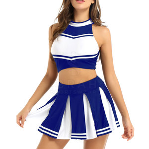 Tenue de cheerleading pour jeunes et adultes avec haut, jupe et short, légère et confortable, idéale pour l'entraînement et les événements - Product Image 3