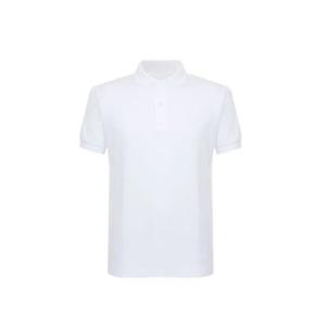 Polo à manches courtes et col Polo pour homme, couleur blanche, 100% coton, meilleure qualité, taille Plus, Logo personnalisé, du Bangladesh - Product Image 1