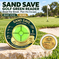Niveau à bulle double face pour green de golf, design personnalisé, aide portable d'entraînement au putting pour cadeaux et événements de golf