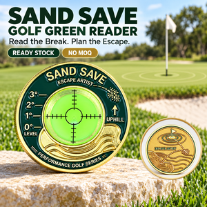 Niveau à bulle double face pour green de golf, design personnalisé, aide portable d'entraînement au putting pour cadeaux et événements de golf - Product Image 1