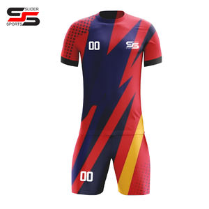 Ensemble de maillots d'entraînement de football pour hommes, impression numérique personnalisée, prix de gros, été - Product Image 1