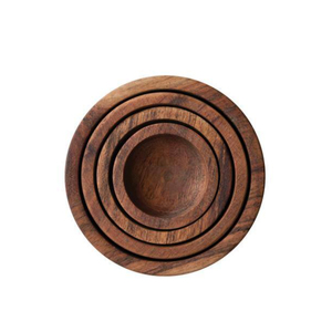 Vajilla de mesa hecha a mano de madera maciza 100% natural de la mejor calidad, cuenco para servir disponible en India a un precio razonable - Product Image 4