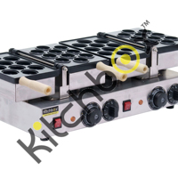 Kitchbox Gaufrier en noyer industriel et commercial avec revêtement antiadhésif Mode d'économie d'énergie Garantie 1 an