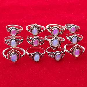 Nouvelle Arrivée Solide 925 Sterling Argent Plaqué Laiteux Opalite Ovale Lunette Réglage Baho Fait À La Main En Gros En Vrac Lot Fabrique - Product Image 2