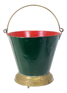 Seau à foyer galvanisé à base dorée Design simple Panier de rangement en bois Accessoire de barbecue intérieur extérieur Élégant et fonctionnel - Product Image 6