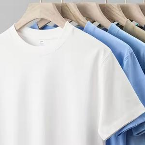 Venta al por mayor de camisetas de hombre de mezcla de poliéster/algodón hechas a medida 220 gramos tela de lona de ajuste regular de peso pesado transpirable de secado rápido - Product Image 4