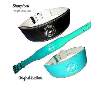 Ceinture d'haltérophilie unisexe avec logo personnalisé, imprimée et antidérapante, en cuir de vachette au design novateur, couleur unique, tailles personnalisées - Product Image 2