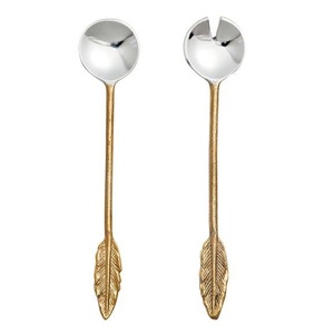 Ensemble de service à salade en laiton de taille personnalisée couverts en métal couverts pour la maison et l'hôtel vaisselle de table de cuisine en cuivre antique - Product Image 5