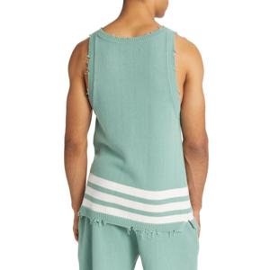 <b>Men</b> Color Blocked Lining Print Tank Top Slim Fit Fitness Gym Tank Tops Custom made Vests <b>Singlets</b> Summer Cheap <b>Men</b> Tanktop - Product Image 4