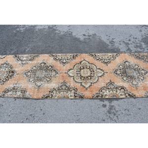 Alfombra turca Vintage de 28 '125 X', Alfombra de lana de tejido plano naranja y Beige con respaldo de látex para decoraciones de sala de estar - Product Image 4