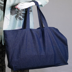 Grand sac fourre-tout 100% coton pour femmes sac à bandoulière réutilisable pliable écologique lettres imprimées personnalisées capacité en vrac - Product Image 6