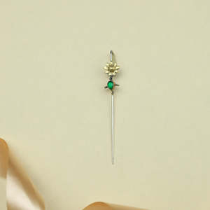 Pendientes Colgantes Anokhi Fusion con Diseño de Girasol y Esmeralda para Regalo - Product Image 3