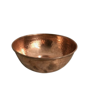 Vajilla de cobre pulido, cuenco redondo para mezclar con mango lateral, cuenco para servir alimentos y frutas, suministrado por India - Product Image 6