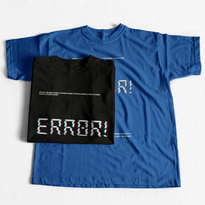 100% coton drôle hommes été T-Shirt décontracté ample col rond avec impression d'erreur à manches courtes haut tricoté pour homme - Product Image 4