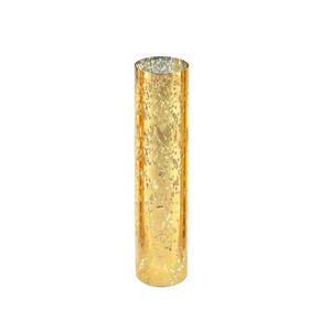 HST2510GS - โคมแก้วลายจุดสีทองสำหรับเทียนฮาร์ริเคน แบบไม่มีฐาน - 2.5 x 10 นิ้ว - Product Image 1
