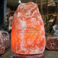 Lampe de sel rose de l'Himalaya de qualité supérieure, sculptée dans la roche naturelle, 150-200 kg, purificateur d'air, style Feng Shui, véritable toucher, pour table