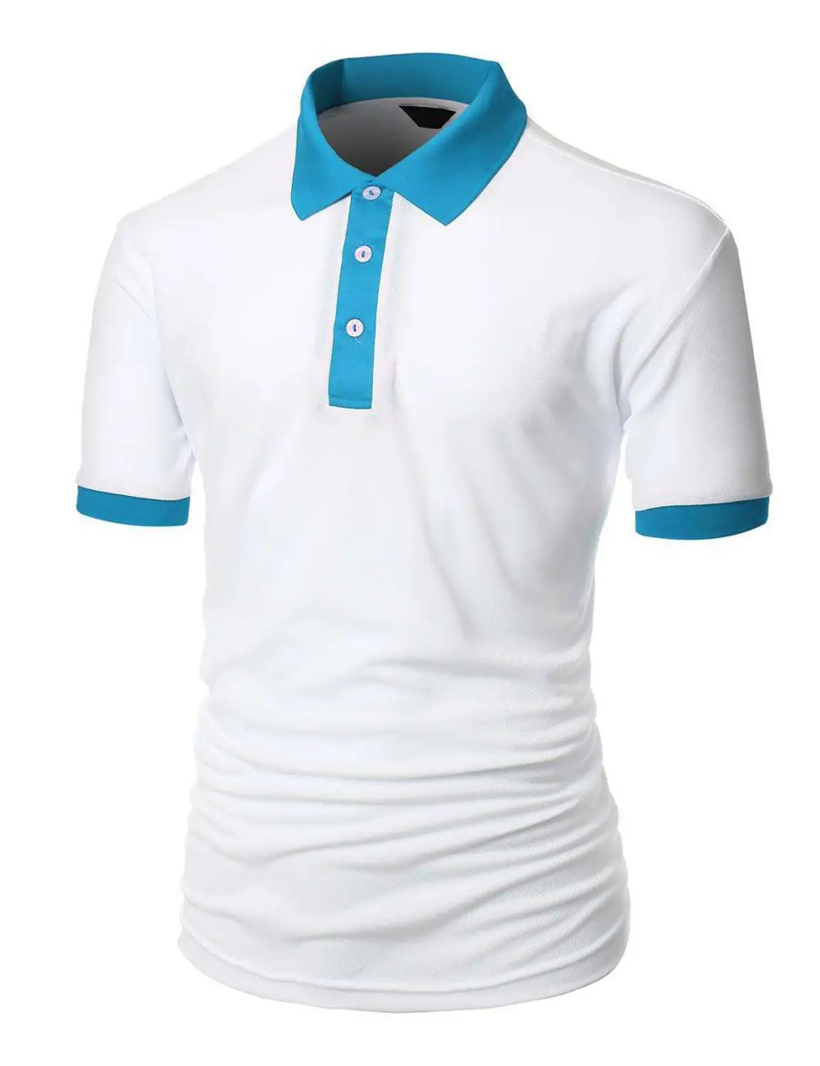 प्रीमियम गुणवत्ता वाले पुरुषों की पोलो शर्ट कस्टम कढ़ाई गोल्फ शर्ट 100% कपास।