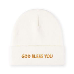 1pc'Bless You' Embroidered Beanie Soft Stretchy Lightweight <b>Winter</b> <b>Hat</b> <b>for</b> Men & <b>Women</b>, Outdoor Hip Hop Fashion - Product Image 2