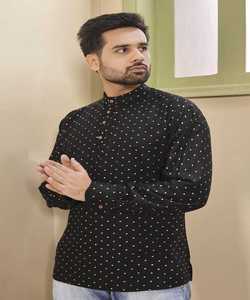 Camisa de manga larga de algodón con aspecto más colectivo lista para usar precio barato fabricación al por mayor Ropa Étnica alfanumero - Product Image 6